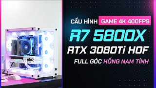 400FPS Game 4K với em VGA 50 củ! Ryzen 7 5800X   RTX 3080 Ti HOF, Full góc màu hường nam tính