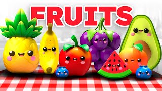 Fruits and Vegetables Names by Baby Fruit Dancing - Sensory Video and Audio.