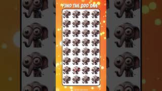 Find the Odd One Elephant Out 🐘🐘🐘| #kuizquizzo #quiz #oddoneout #animals  #cuteanimal