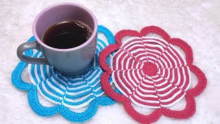 BEAUTIFUL CROCHET DOILIES! VERY EASY CROCHET DOILY PATTERN! CROCHET COASTER PATTERN EASY!