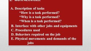 Information of Job Analysis