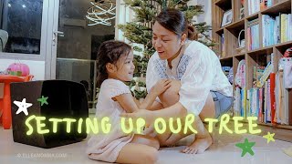 Setting up the Christmas Tree with a preschooler and a puppy / Vlogmas 03   // Elle x Kerrigan