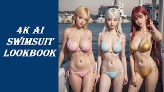 [4K AI Vlog] - AI SWIMSUIT LOOKBOOK | AI 수영복 룩북 | AI 水着ルックブック | AI 아름다움 | AI 美しさ