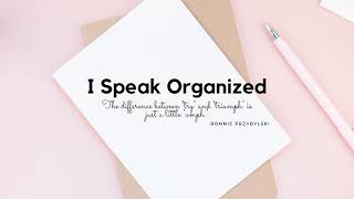 I Speak Organized Live Stream