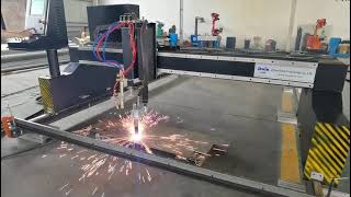 1300x2500mm 200A Plasma + Fire cutting machine cuts 20mm Carbon steel