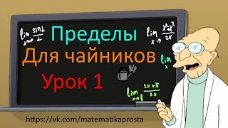 Пределы для чайников первый урок  Самые простые пределы