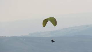 Daredevils Paragliding in first thermals of the year over the Peak District