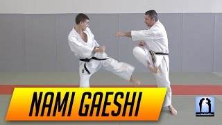 Nami Gaeshi - Karate - coup de pied balayage remontant en vague