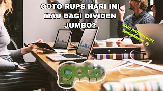 SAHAM GOTO RUPS, MAU BAGI DIVIDEN? INVEST DI SAHAM PAKE UANG NYATA BUKAN DAUN WAJIB HATI-HATI