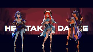 [MMD] Genshin Impact Characters Helltaker Dance (Up to 3.0)