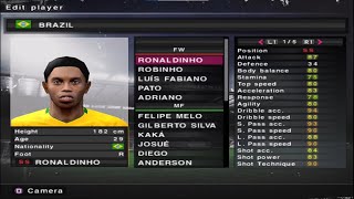 PES 2010 - Brasil - Stats - PS2