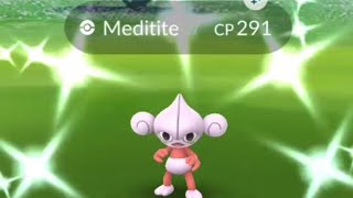 Shiny Meditite from Lunar New Year Research 2021 in Pokemon Go  #shorts #short #Pokemon #PokemonGo