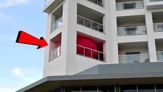 Giant Balloon Stuck On Our Hotel Room - Behind The Scenes