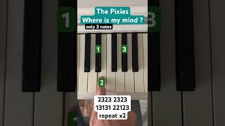 How to play Where is my mind? by The Pixies #easypiano #pianotutorial #piano #pianolessons