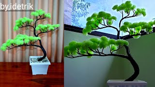 Ide Kreatif Tanaman Hias Bonsai cantik dari kantong plastik || DIY Plastic Bag Bonsai Plants