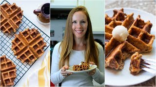 Vegan Pumpkin Spice Belgian Waffles 🍁 | Cozy Fall Breakfast Recipe!