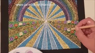 Dot painting with Artist Janette Oakman 4 - Geometric, Symmetric, Pointillism, Abstract