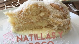 Pastel de natillas y coco - Sin horno - Frío - Fácil - Recetas By Fany