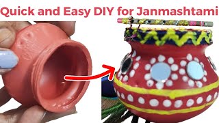 Matki decoration  | Bansuri decoration ideas at home |  #flute #krishnajanmashtami