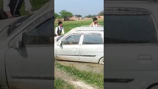 alto K10 struck in water in village recover by alto 800 alto K10 & 800 off roading in village