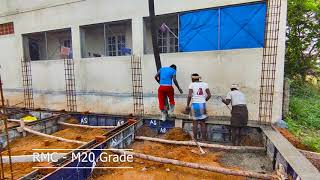 Plinth Beam Concrete Using Boom Machine | M20 Grade RMC Concrete | Civil Engineering Practical | MDS