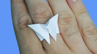 Anillo de papel MARIPOSA origami - diy - 🦋 anillos de papel fáciles