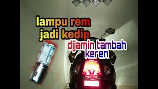 Cara memasang lampu rem LED kedip pada mio m3