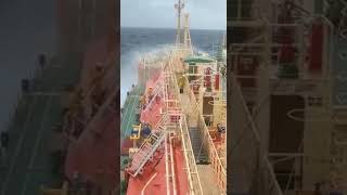 kapal di hajar ombak besar di korea #shorts #subscribe #tanker