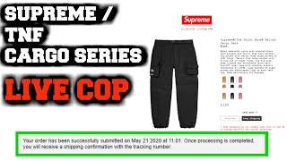 SUPREME / TNF 'CARGO SERIES' MANUAL LIVE COP - DID MY W STREAK CONTINUE?