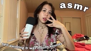 ASMR Slow Spit Painting & Wet Mouth Sounds for Sleep (Personal Attention)