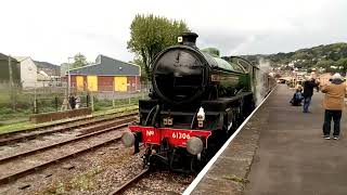 61306 Mayflower steam Locomotive departs Minehead for Bishops Lydeard