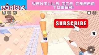 VANILLA ICE CREAM TOWER ROBLOX INDONESIA #robloxindonesia #icecream #vanillaicecreamrecipe