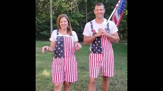 American Flag Overalls