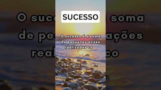 SUCESSO -  Pequenas Ações com Consistência #psicologia #shorts