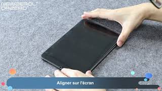 Installation de la protection d'écran en verre trempé Orzero&Newzerol pour les tablettes