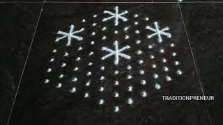 11 - 6 dots Muggu | Creative Rangoli Design | #Traditionpreneur | (Draw in less than 3 minutes)