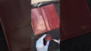 Color Matching / Color Mixing: Repainting - Cartier Leather Wallet Restoration