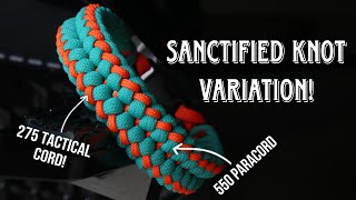 HOW TO MAKE SANCTIFIED PARACORD BRACELET USING 550 CORD + 275 CORD, EASY PARACORD TUTORIAL, DIY .