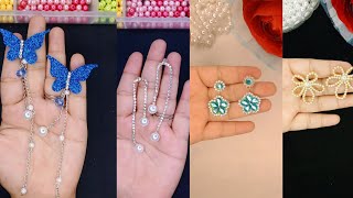 Easy Korean Earrings Making🦋😍 || Diy Earrings💖✨ || #video#youtubevideo#viral#trending#diy#craft