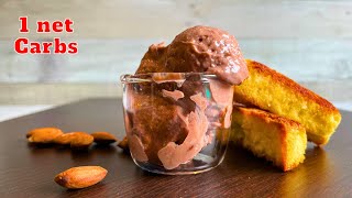 5 Ingredients Keto Mocha Almond Ice Cream with Easy Hazelnut Biscotti