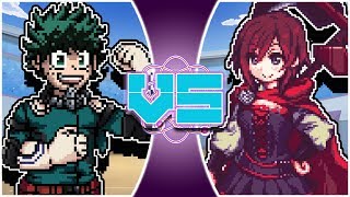 Izuku Midoriya vs Ruby Rose Animation! (My Hero Academia vs RWBY) REWIND RUMBLE