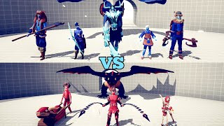 ICE TEAM VS FIRE TEAM - Totally Accurate Battle Simulator