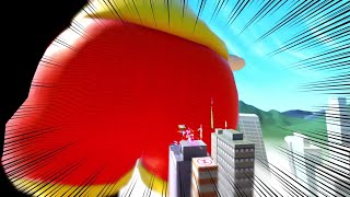 SSBU Giantess - (250x) Mega Daisy butt-stomps her opponents