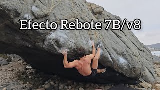 Efecto Rebote 7B/v8🔥 , un clásico de totoralillo🏝 #totoplaya #boulder #boulderenchile