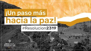 Reincorporación Integral con la Resolución 2319