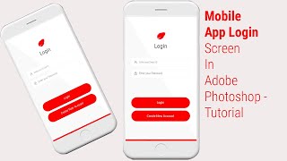 Mobile App : How to create mobile app login form in Photoshop by techno sunita