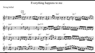 Everything happens to me, Keith Jarrett solo transcription