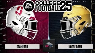 Stanford vs Notre Dame EA College Football 25 | 2024 Season Simulation | 5-Minute Quarters