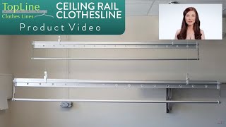 Topline Ceiling Mounted Rail Clothesline Product Video