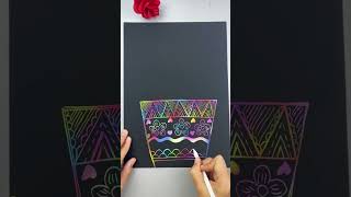 Handmade Cactus from Rainbow Scratch Paper